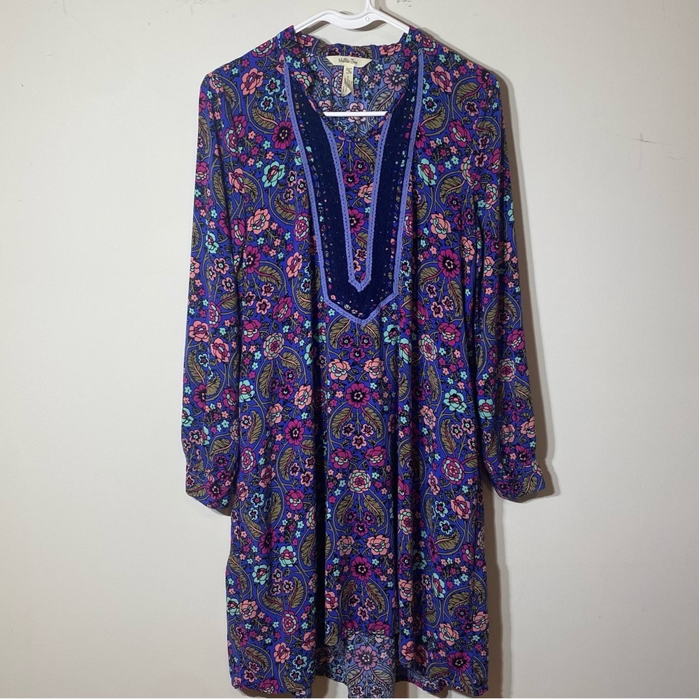 Matilda Jane Size M Floral Paisley Long Sleeve Dress